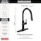 Delta Nicoli Single Handle Pull-Down Kitchen Faucet, 11.06 in, Matte Black 19867LF-BL - alternate 2
