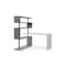 Homeroots 93" White and Gray Wood and Metal L Shape Writing Desk 543806 - alternate 1