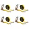 Mytee Products 2in x 40ft Yellow Ratchet Strap w/ Wire Hooks, 3,333 lbs WLL, 4PK RS240WHx4 - alternate 3