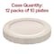 Smarty Had A Party 7.5" Ivory with Gold Vintage Rim Round Disposable Plastic Appetizer/Salad Plates (120 Plates), 120PK 867IVG-CASE - alternate 5