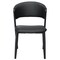 Leisuremod Aspen Collection Modern Dining Chair Black Frame in Black, 4PK ACBL51BL4 - alternate 2