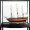 Homeroots 69" Solid Wood Hand Painted 1797 USS Constitution Large Floor Display Case Model Boat 401839 - alternate 2
