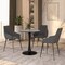 Leisuremod Bristol 27 in Round Dining Table with MDF Wood Top and Black Iron Pedestal Base BTBL-27BLM - alternate 5
