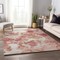 Homeroots 9' X 12' Pink And Ivory Abstract Washable Indoor Outdoor Area Rug 643605 - alternate 2