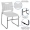 Flash Furniture White Plastic Stack Chair, PK5 5-RUT-2-WH-GG - alternate 2