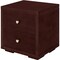 Homeroots 19" Espresso Solid and Manufactured Wood Two Drawer Nightstand 526871 - alternate 3