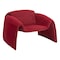 Homeroots 40" Red Velvet Contemporary Arm Chair 572304 - alternate 3