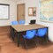 Regency Kee Training Seminar Table, 72 in W, 24 in L, Noble Oak MT7224NOBPBK - alternate 3