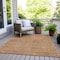 Homeroots 8' X 10' Copper Brown And Beige Geometric Washable Indoor Outdoor Area Rug 594536 - alternate 3