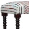 Homeroots 47in Ivory Red and Pink Black Leg Chevron Stripe Upholstered Bench 483467 - alternate 2