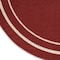 Homeroots 4' Red And Ivory Round Indoor Outdoor Area Rug 545946 - alternate 4
