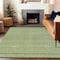 Homeroots 8' X 10' Fern Green And Sage Striped Washable Indoor Outdoor Area Rug 615341 - alternate 3