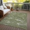 Homeroots 5' X 8' Olive Green Gold And Ivory Abstract Washable Indoor Outdoor Area Rug 601075 - alternate 3