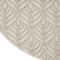 Homeroots 8' Gray and Ivory Round Floral Indoor Outdoor Area Rug 527646 - alternate 3
