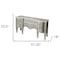 Homeroots 57in Black Wood Three Drawer Sideboard with Two Doors 389707 - alternate 3