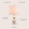 Jonathan Y Bailey 19" Seashell LED Table Lamp, Ivory JYL1023A - alternate 2