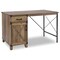 Homeroots 47" Oak Wood Wall Mounted Trestle Writing Desk 568265 - alternate 2