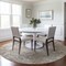 Homeroots 8' Taupe And Ivory Round Abstract Washable Indoor Outdoor Area Rug 598006 - alternate 3