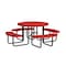 Leisure Craft Round Portable Picnic Table, Red, 46 in L T46ROP-RED - alternate 1