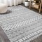 Jonathan Y Imlil Tribal Geometric Stripe Light Gray/Cream 3 ft. x 5 ft. Area Rug MOH303A-3 - alternate 2
