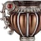 Homeroots 18" Bronze and Silver Floral Urn Polyresin Table Vase With Stones 468964 - alternate 3
