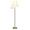 Homeroots 62" Gold And White Swing Arm Floor Lamp With White Fabric Empire Shade 523468 - alternate 2