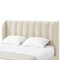 Homeroots Beige Solid Wood Queen Tufted Upholstered Velvet Bed Frame 544848 - alternate 3