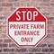 Signmission Stop Private Farm Entrance Only, 10 inch X 10 inch, Aluminum Metal Signs, 2PK OC-A-2PACK-10-229 - alternate 2