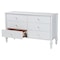 Baxton Studio Callison Spindle Dresser - 6-Drawer Horizontal Cabinet with Turned Accents for Bedroom, White 271-14743-ZORO - alternate 3
