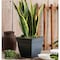Hc Companies Eclipse 12'' x 12'' x 10.50'' Resin Black Planter ECP12005G18 - alternate 2