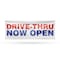 Signmission Drive Thru Now Open, 36 Inch x 96 Inch, Vinyl Banner B-96-30549 - alternate 1