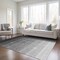 Homeroots 10' X 14' Black And Ivory Ombre Washable Indoor Outdoor Area Rug 595792 - alternate 3