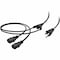 Monoprice Power Cord Splitter - NEMA 5-15P to 2x IEC 60320 C13_ 18AWG_ 10A_ SJT_ 27314 - alternate 1