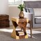 Bali & Pari Rapha Hand-carved Suar Wood Side Table 259-14285-ZORO - alternate 5