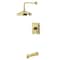Kingston Brass Single-Handle Pressure Balanced Tub and Shower Faucet, Polished Brass KB6142DL - alternate 1