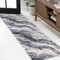 Jonathan Y Kassia Contemporary Glam Abstract Marble Charcoal/Cream 2 ft. x 8 ft. Runner Rug SEU300A-28 - alternate 1