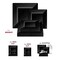 Smarty Had A Party Black Square Plastic Plates Dinnerware Value Set (120 Dinner Plates + 120 Salad Plates), 240PK 6909VP-CASE - alternate 3