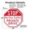 Signmission Stop No Thru Traffic Private Drive, 10 inch X 10 inch, Plastic Sign, 2PK OC-P-2PACK-10-223 - alternate 3
