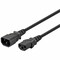 Monoprice SJT Extension Cord, 16 AWG, Indoor, 16/3, 1 Outlets, IEC 60320 C13, Black, IEC 60320 C14, 15 ft 6455 - alternate 1