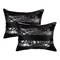 Homeroots Set of Two 12" X 20" Black and Silver Striped Cowhide Lumbar Throw Pillows with Glitter, 2PK 544629 - alternate 3