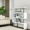 Homeroots 67" White And Silver Metal and Wood Three Tier Etagere Bookcase 555012 - alternate 4