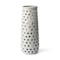 Homeroots 19" White Polka Dots Ceramic Cylinder Table Vase 397548 - alternate 1