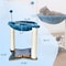 Simple Deluxe Cat Scratching Post for Indoor Cats, Small Cat Tree Tower with Hammock Wooden Interactive Track Bal PTCATTREE18NAY - alternate 2