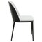 Leisuremod Tule Dining Side Chair with Velvet Seat and Steel Frame, Black/Platinum Blue, 2PK TCBL18BU2 - alternate 4