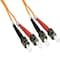 Sanoxy 1 Meter ST to ST Duplex 62.5/125 Multimode OM1 Fiber Optic Cable SNX-CBL-LDR-FB103-5401 - alternate 1