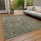 Homeroots 5' X 8' Taupe And Gray Damask Washable Indoor Outdoor Area Rug 603336 - alternate 3