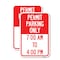 Signmission Permit Parking Only 7-00 Am to 4-00 Pm, 12'' X 18'' 2 Signs, Heavy Gauge Aluminum, 2PK A-1218-2PACK-23325 - alternate 1