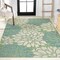 Jonathan Y Zinnia Modern Floral Textured Weave Cream/Green 5 ft. x 8 ft. Indoor/Outdoor Area Rug SMB110D-5 - alternate 3