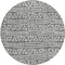 Homeroots 8' Charcoal Gray And Ivory Round Geometric Washable Indoor Outdoor Area Rug 583482 - alternate 3