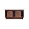 Homeroots 40in Brown Wood Five Hook Shelf With Barn Door Storage 370380 - alternate 1